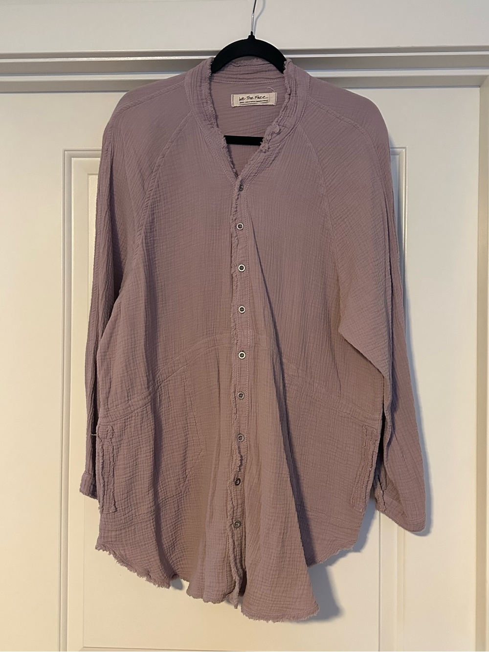 We The Free Summer Daydream Dusty Mauve Button-Down Shirt
